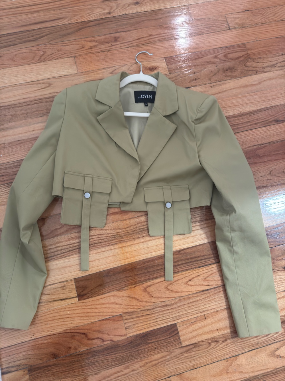 DYLAN Cropped Utility Blazer - Olive